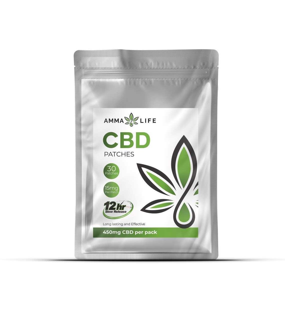 450mg CBD Patches front view. CBD Patches, 450mg. 12 hour slow release CBD for ease of use day or night. Supports everyday wellness.