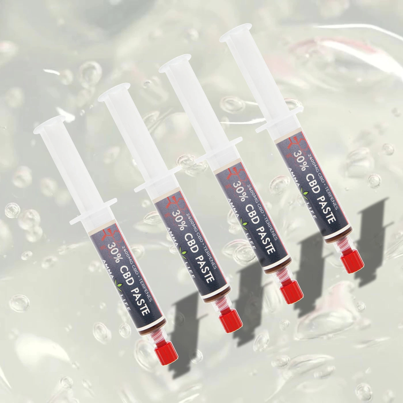 Strong CBD Paste on bubble textured backdrop