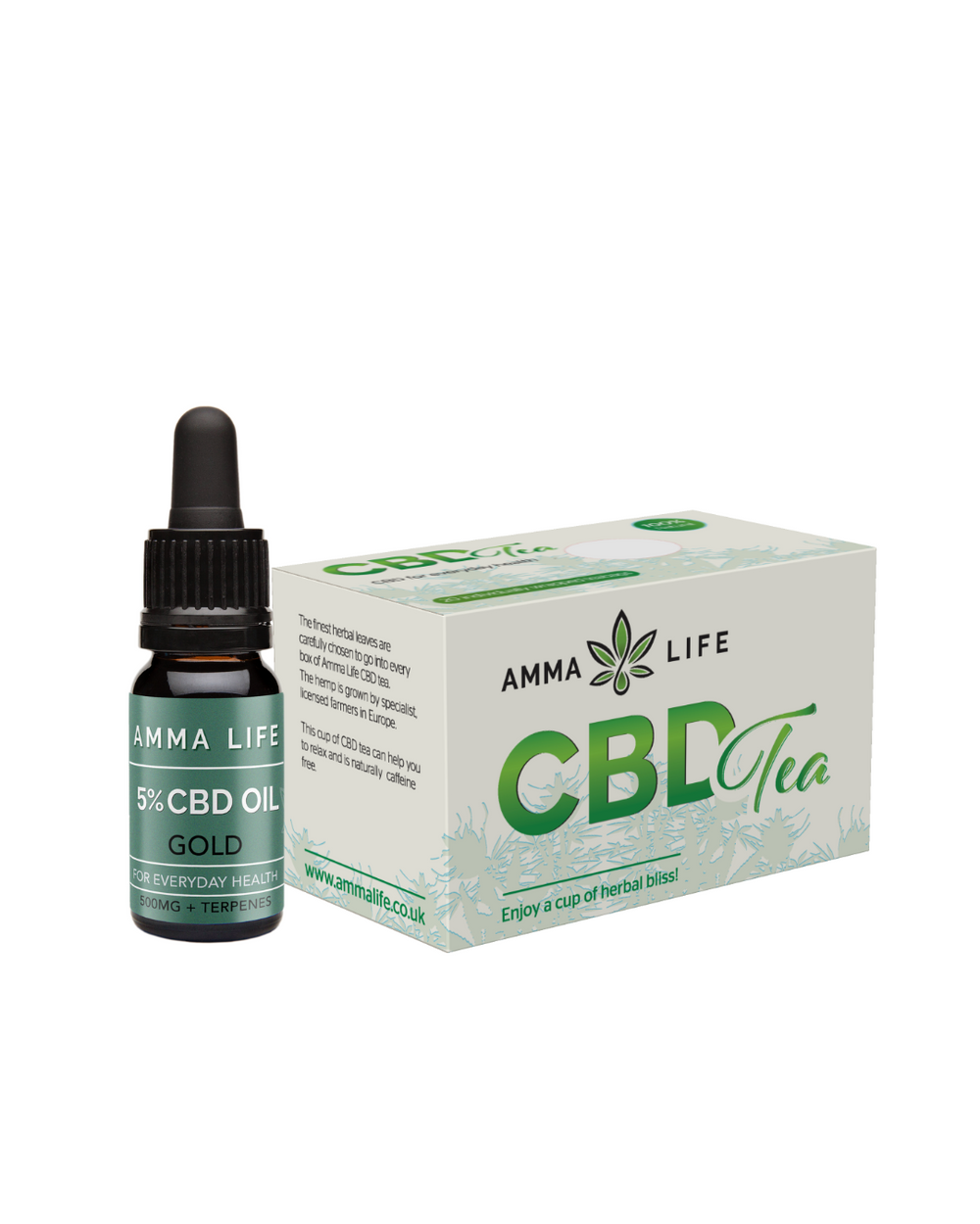 CBD Starter Kit | 5% CBD Oil (500mg) Plus CBD Tea