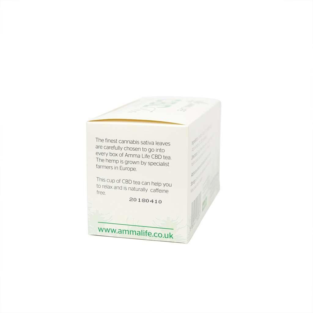 
                  
                    Amma Life CBD Teas side view
                  
                
