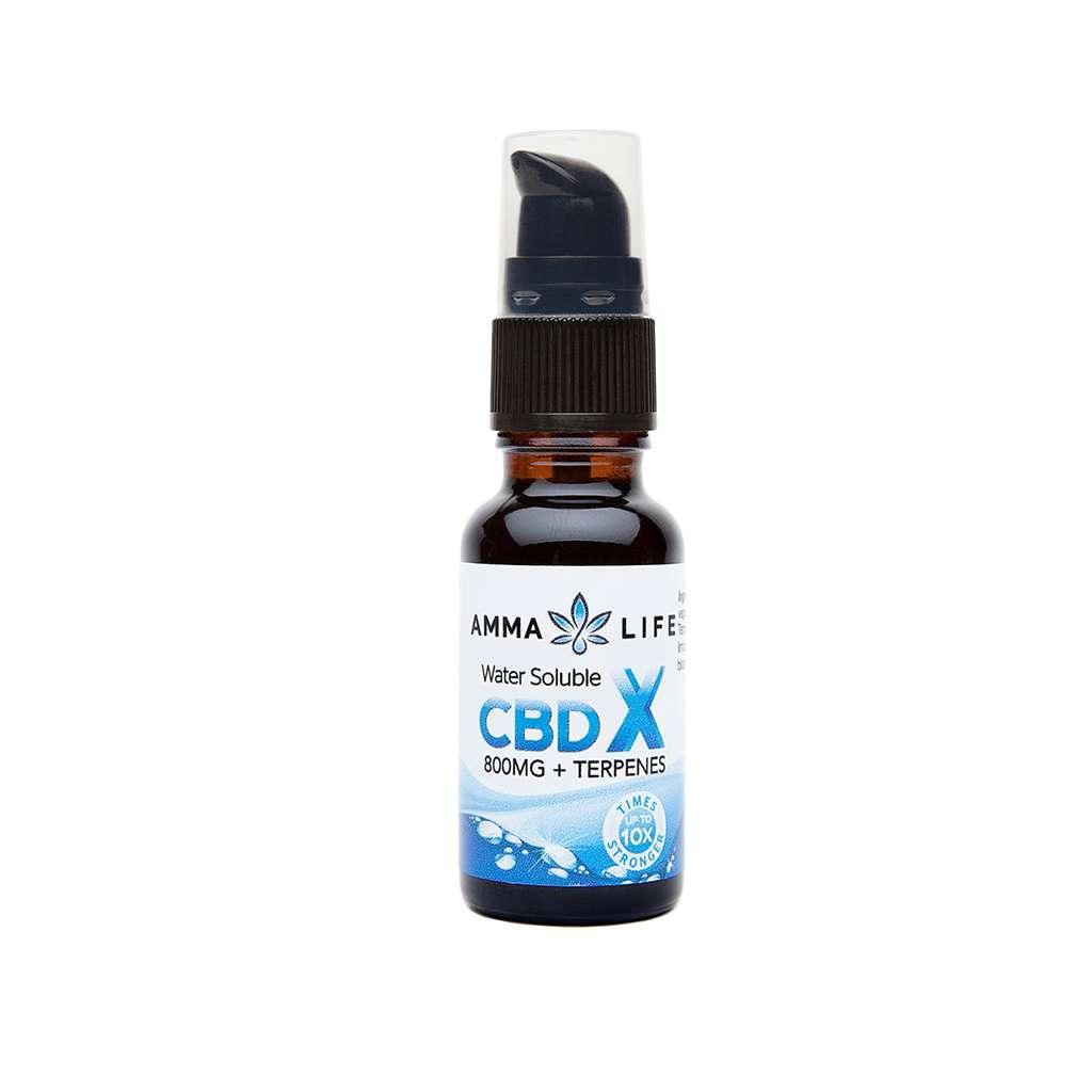 
                  
                    Amma Life Water Soluble CBD-X Spray, 800mg CBD in a 20ml bottle! Pure hemp goodness designed to support your health when taken daily.
                  
                